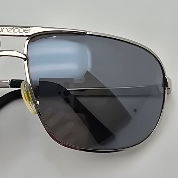 Von Zipper Skitch Silver Frame Silver Mirror Grey Base Lens Aviator Sunglasses - Picture 11 of 13